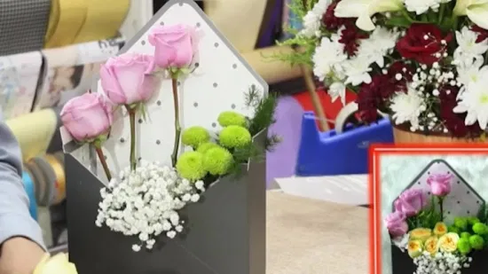 Neuankömmling-Umschlag-Karton-Blumenverpackungsbox für Floristen